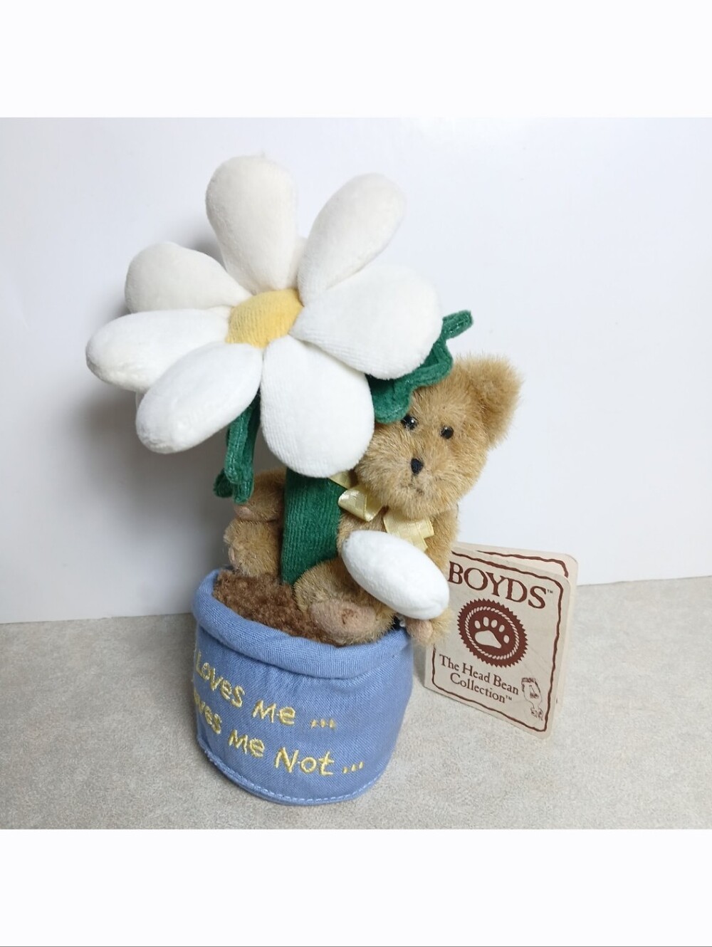 New! Boyds Bears Potsie Daisydew “He Loves Me He Loves Me Not" 7" Plush Toy